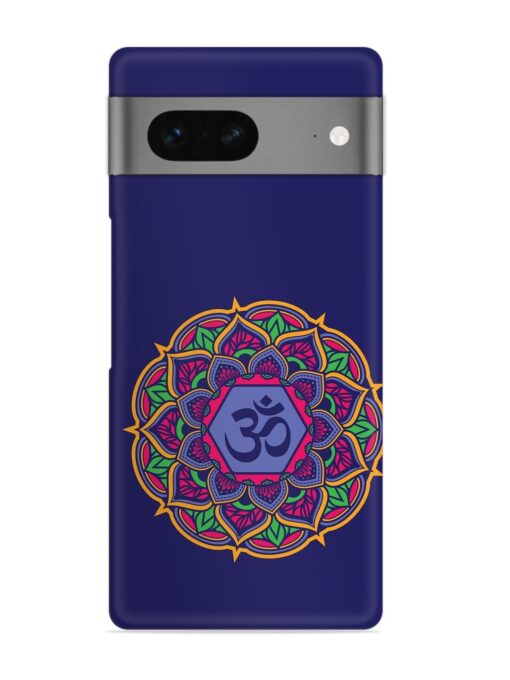 Om Mandala Art Blue Snap Case for Google Pixel 7 Zapvi