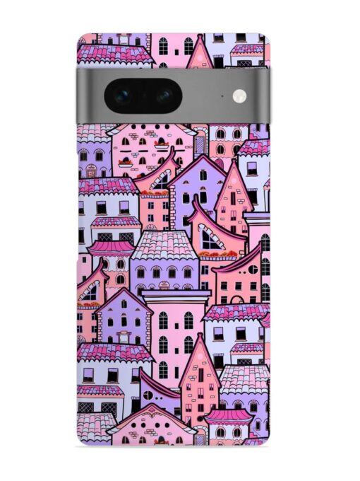 Seamless Pattern Houses Snap Case for Google Pixel 7 Zapvi