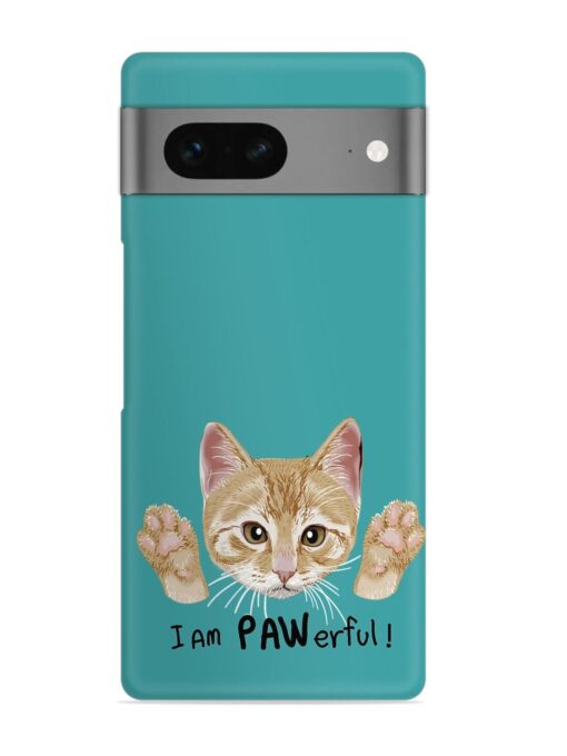 Typography Slogan Cat Snap Case for Google Pixel 7 Zapvi