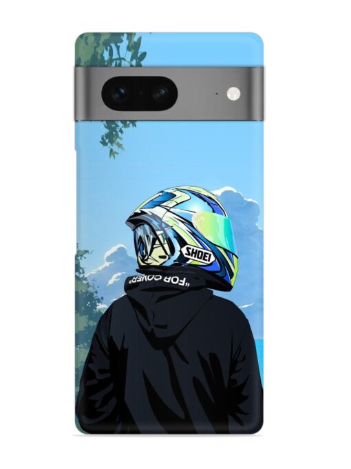 Rider With Helmet Snap Case for Google Pixel 7 Zapvi