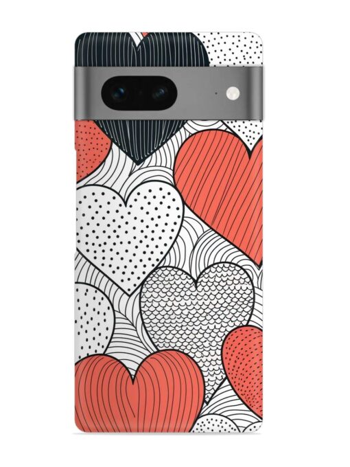 Girly Heart Seamless Snap Case for Google Pixel 7 Zapvi