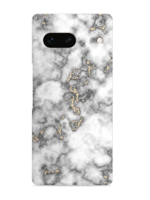 Gray And Gold Marble Snap Case for Google Pixel 7A Zapvi