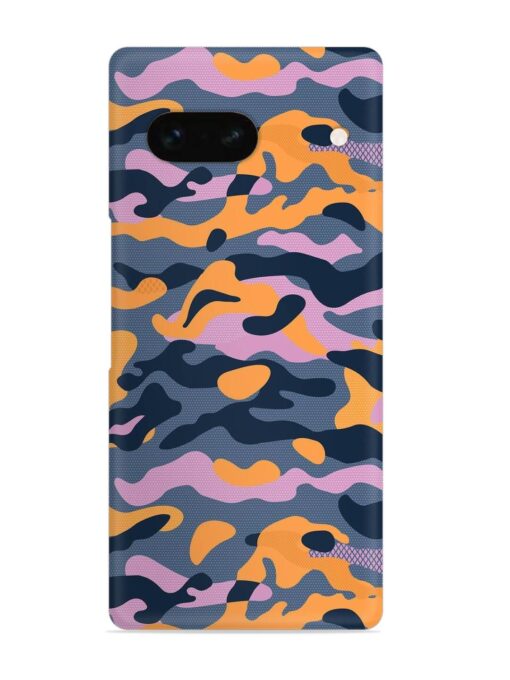 Camouflage Army Military English Orange Art Snap Case for Google Pixel 7A Zapvi