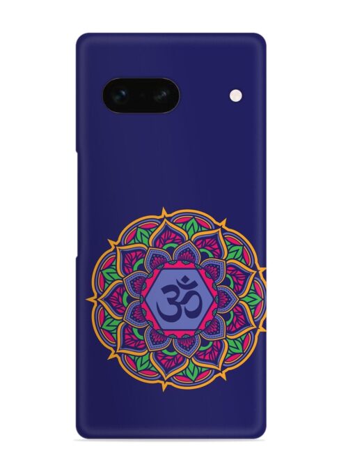 Om Mandala Art Blue Snap Case for Google Pixel 7A Zapvi