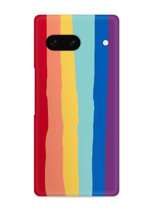 Rainbow Genuine Liquid Snap Case for Google Pixel 7A Zapvi