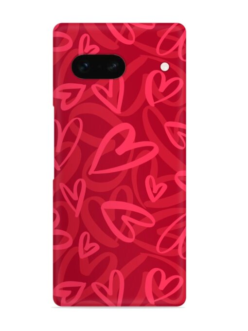 Seamless Romantic Pattern Snap Case for Google Pixel 7A Zapvi