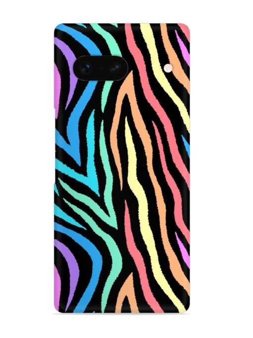 Colorful Abstract Zebra Snap Case for Google Pixel 7A Zapvi