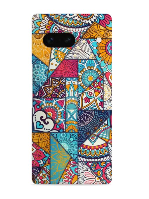 Patchwork Pattern Vintage Snap Case for Google Pixel 7A Zapvi