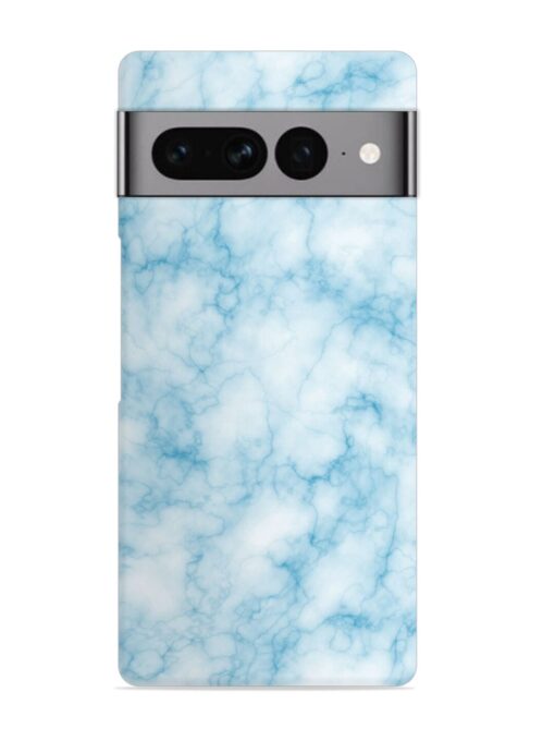 Blue White Natural Marble Snap Case for Google Pixel 7 Pro Zapvi