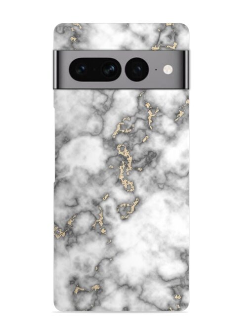 Gray And Gold Marble Snap Case for Google Pixel 7 Pro Zapvi