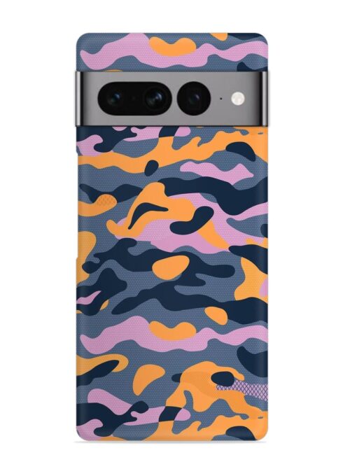 Camouflage Army Military English Orange Art Snap Case for Google Pixel 7 Pro Zapvi