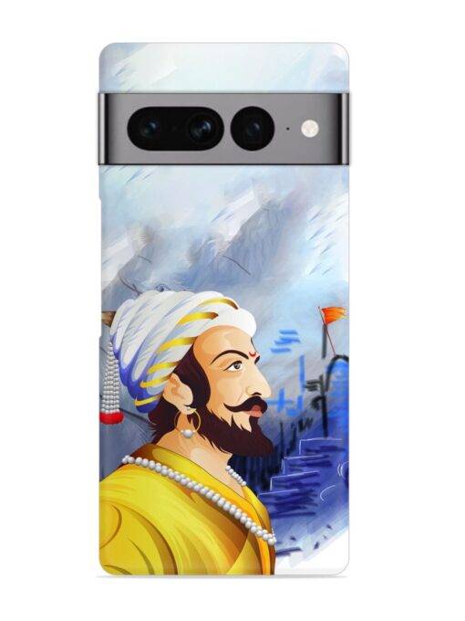 Shivaji Maharaj Color Paint Art Snap Case for Google Pixel 7 Pro Zapvi