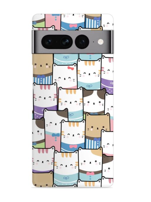 Cute Adorable Cat Snap Case for Google Pixel 7 Pro Zapvi