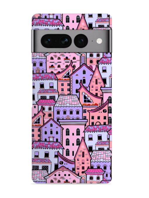 Seamless Pattern Houses Snap Case for Google Pixel 7 Pro Zapvi