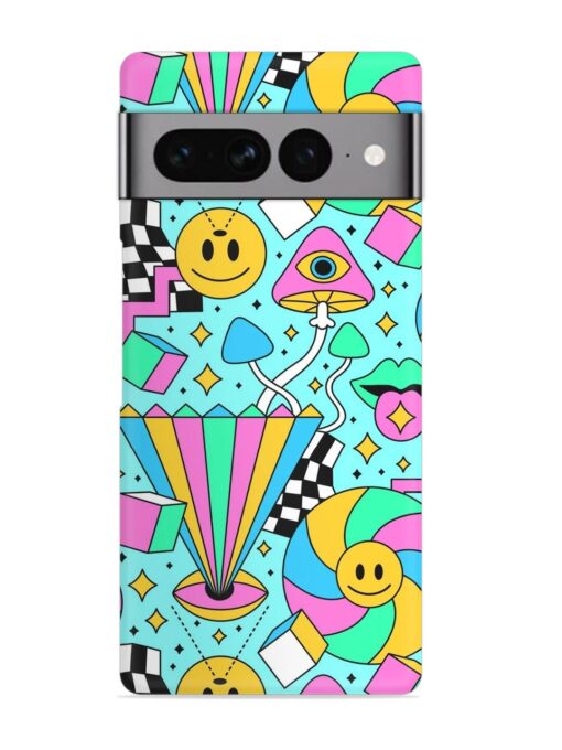 Trippy Rainbow 60S Snap Case for Google Pixel 7 Pro Zapvi