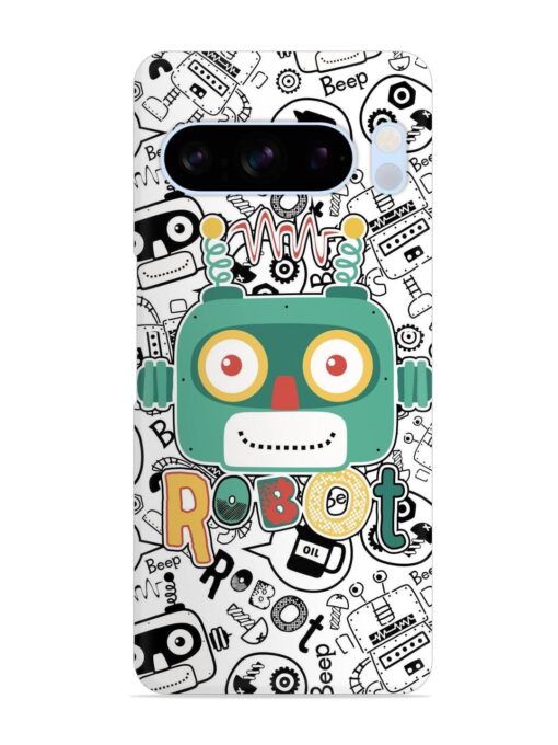 Robot Modern Seamless Pattern Snap Case for Google Pixel 8 Pro Zapvi