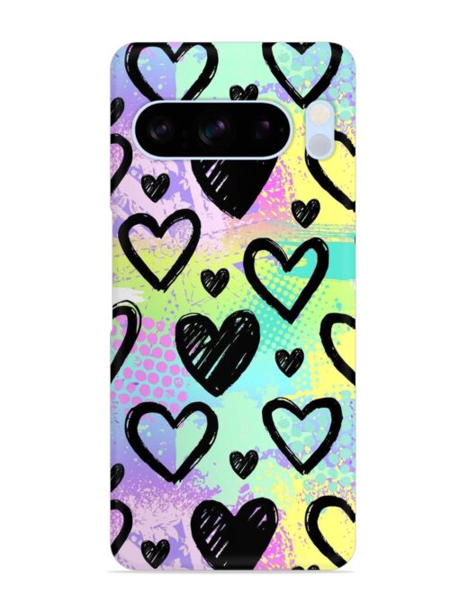 Bright Pattern Hearts Snap Case for Google Pixel 8 Pro Zapvi