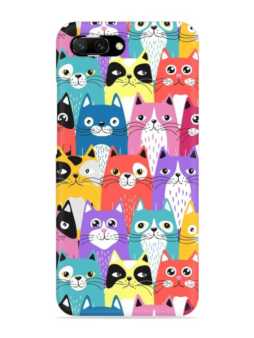 Funny Cartoon Cats Snap Case for Honor 10 Zapvi