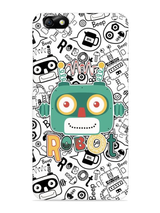 Robot Modern Seamless Pattern Snap Case for Honor 4X Zapvi