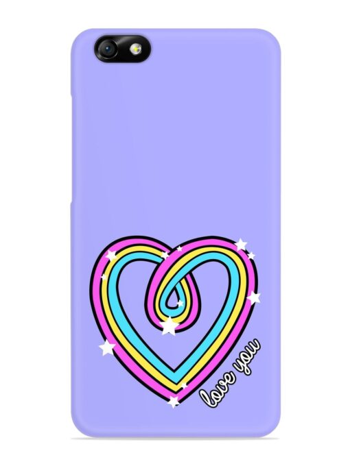 Colorful Rainbow Heart Snap Case for Honor 4X Zapvi