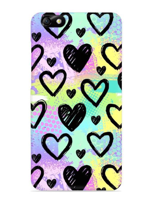 Bright Pattern Hearts Snap Case for Honor 4X Zapvi