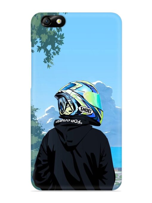 Rider With Helmet Snap Case for Honor 4X Zapvi