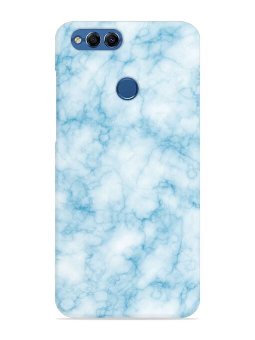 Blue White Natural Marble Snap Case for Honor 7X Zapvi