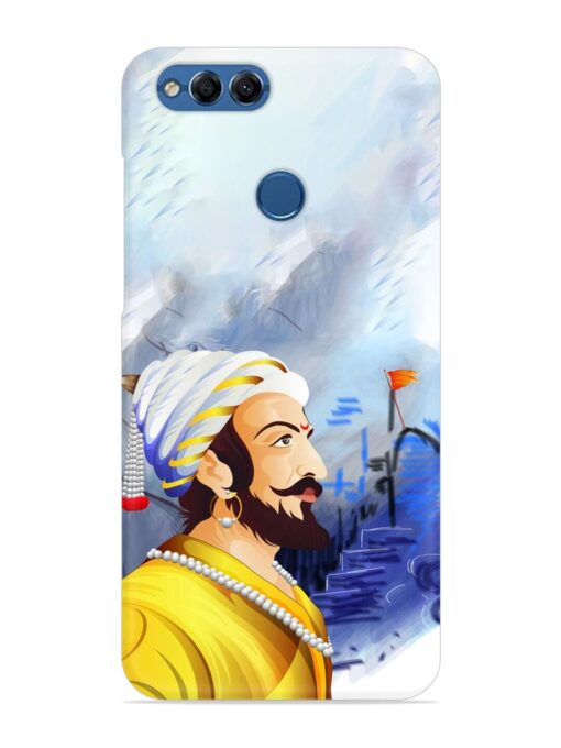 Shivaji Maharaj Color Paint Art Snap Case for Honor 7X Zapvi