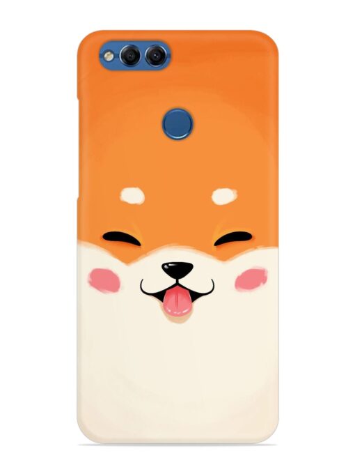 Cute Dog Face Vector Snap Case for Honor 7X Zapvi