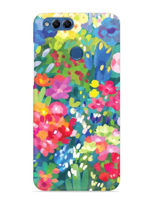 Watercolor Flower Art Snap Case for Honor 7X Zapvi