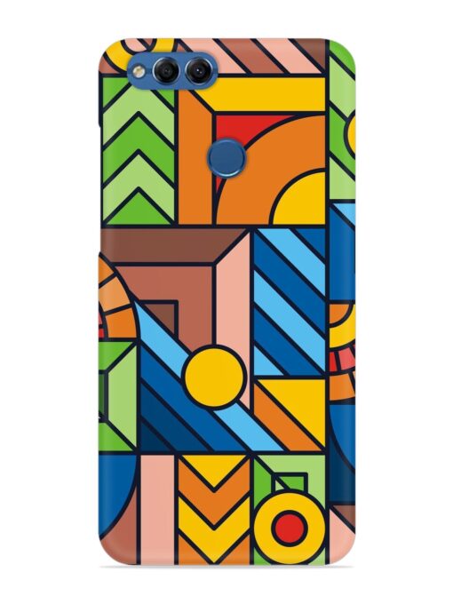 Colorful Geometric Snap Case for Honor 7X Zapvi