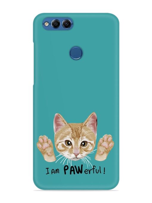 Typography Slogan Cat Snap Case for Honor 7X Zapvi