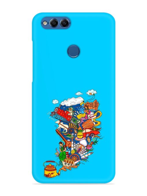 Vector Design Indian Snap Case for Honor 7X Zapvi