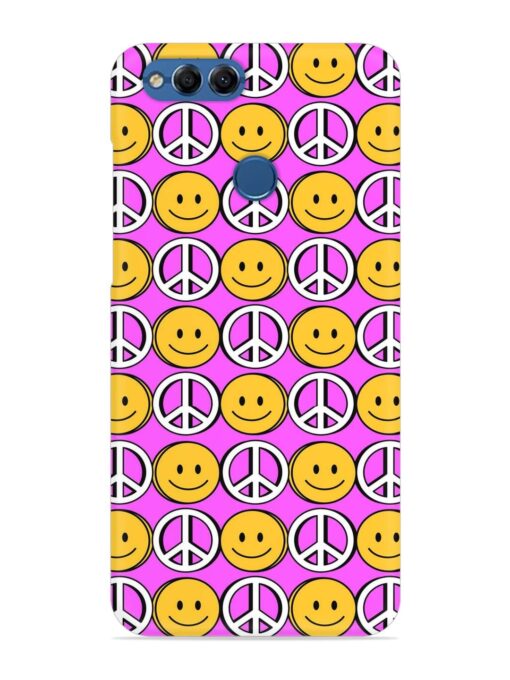 Smiley Face Peace Snap Case for Honor 7X Zapvi