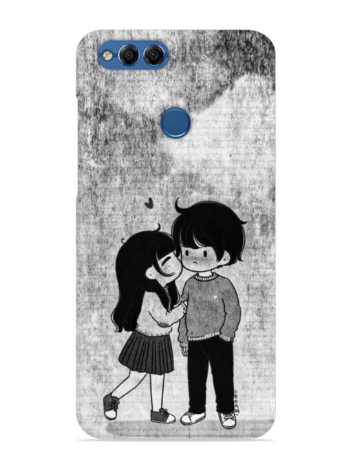 Couple Love Highlights Snap Case for Honor 7X Zapvi