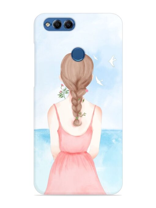 Watercolor Girl Vector Snap Case for Honor 7X Zapvi