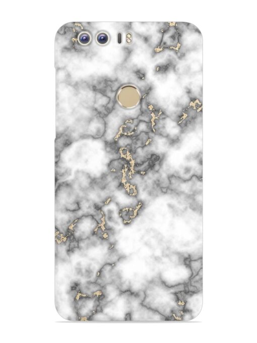 Gray And Gold Marble Snap Case for Honor 8 Zapvi