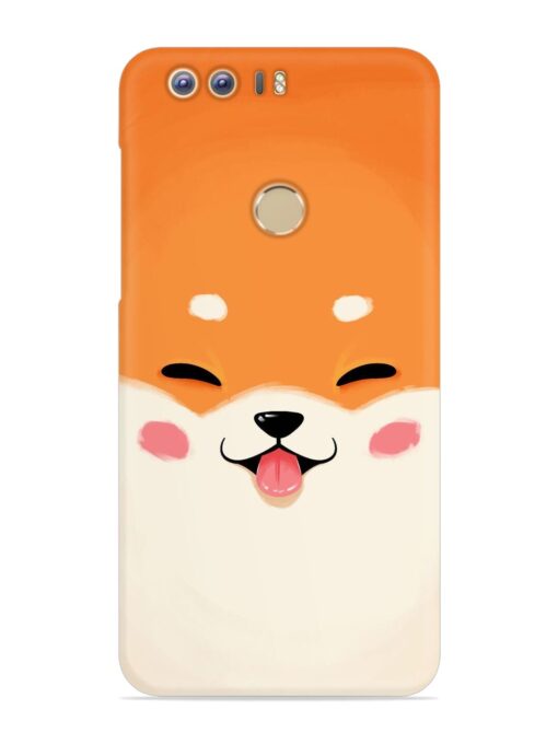 Cute Dog Face Vector Snap Case for Honor 8 Zapvi