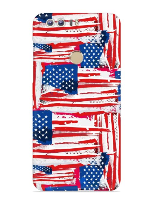 Usa Flag Seamless Snap Case for Honor 8 Zapvi