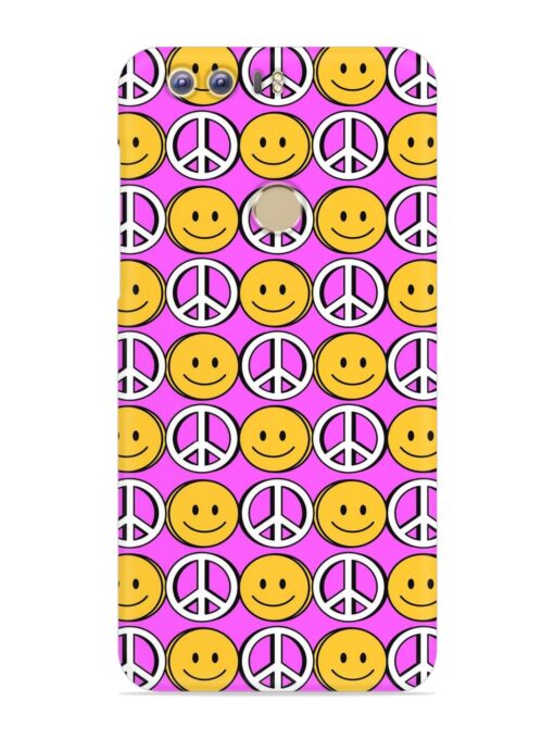 Smiley Face Peace Snap Case for Honor 8 Zapvi