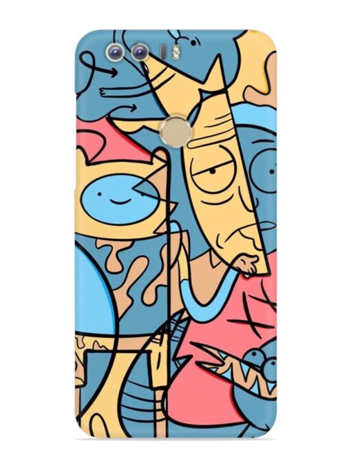 Silly Face Doodle Snap Case for Honor 8 Zapvi