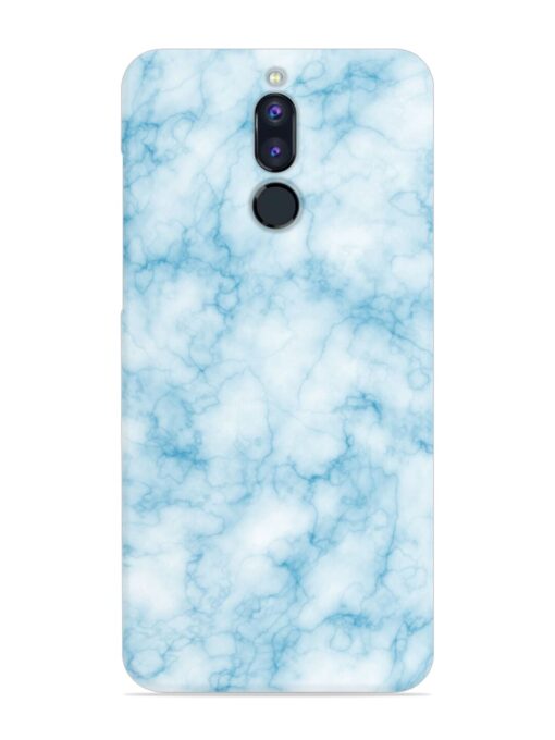 Blue White Natural Marble Snap Case for Honor 9I Zapvi