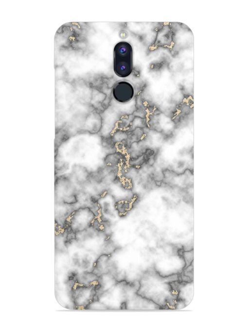 Gray And Gold Marble Snap Case for Honor 9I Zapvi