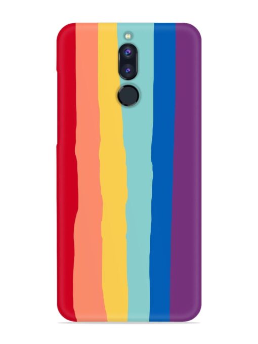 Rainbow Genuine Liquid Snap Case for Honor 9I Zapvi