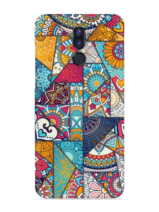 Patchwork Pattern Vintage Snap Case for Honor 9I Zapvi