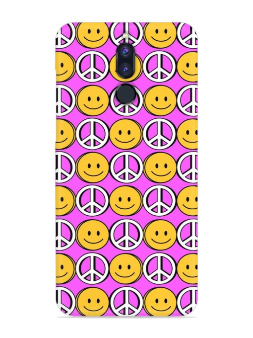 Smiley Face Peace Snap Case for Honor 9I Zapvi