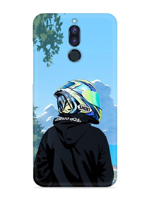 Rider With Helmet Snap Case for Honor 9I Zapvi