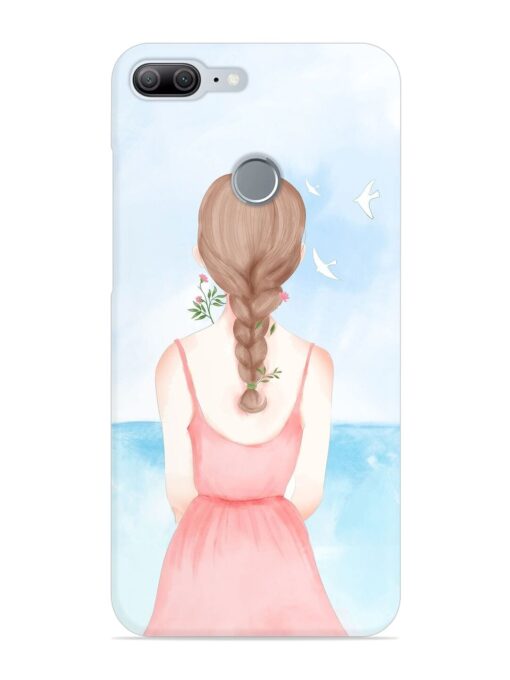 Watercolor Girl Vector Snap Case for Honor 9 Lite Zapvi