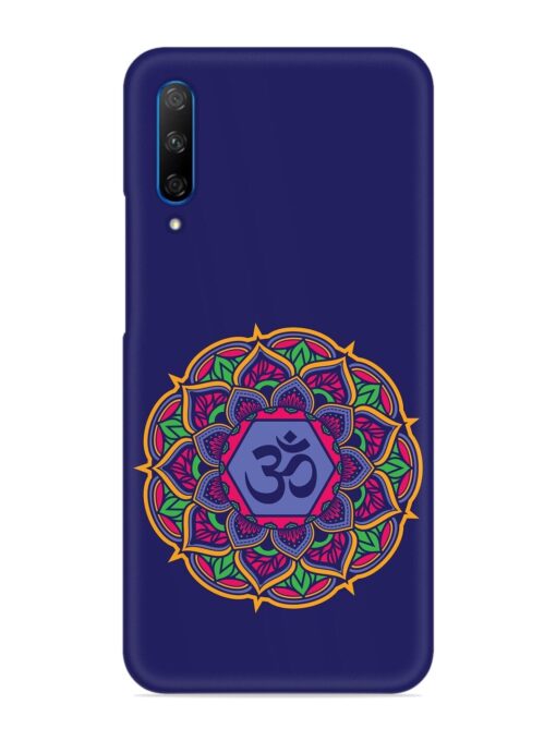 Om Mandala Art Blue Snap Case for Honor 9X Pro Zapvi