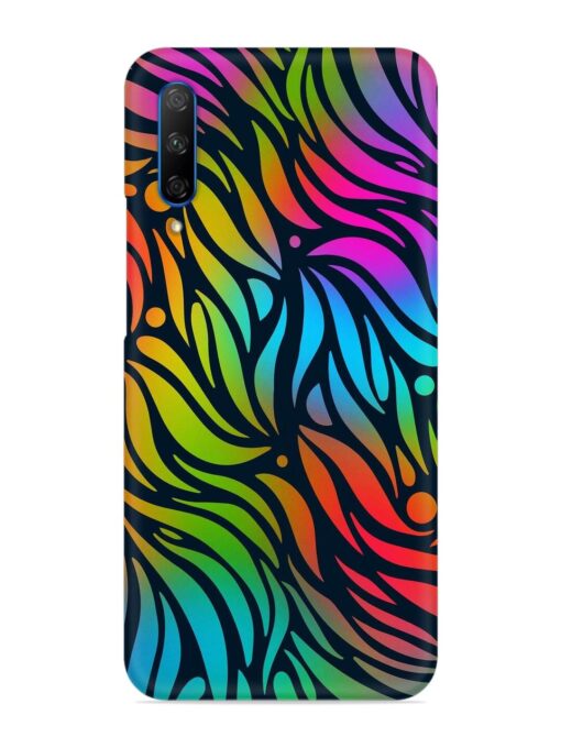 Abstract Leaf Design Snap Case for Honor 9X Pro Zapvi